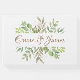 Livros de convidados de casamento do Moderno Green