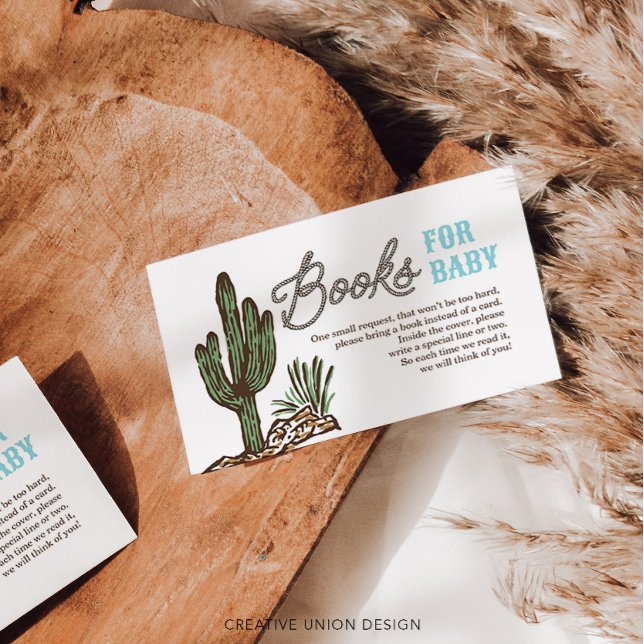 Livros de Cowboy do Oeste para Cartão de Chá de Be (Criador carregado)