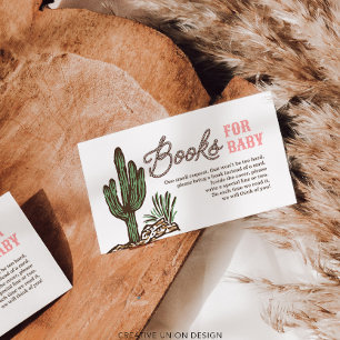 Livros de Cowgirl Ocidental para Cartão de Chá de 