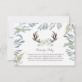 Livros De Deer Antler Para Cartão De Bebê