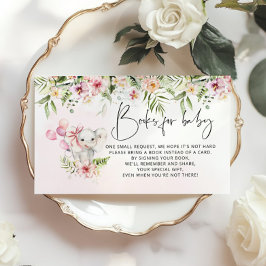 Livros de elefante cor-de-rosa para cartão de visi