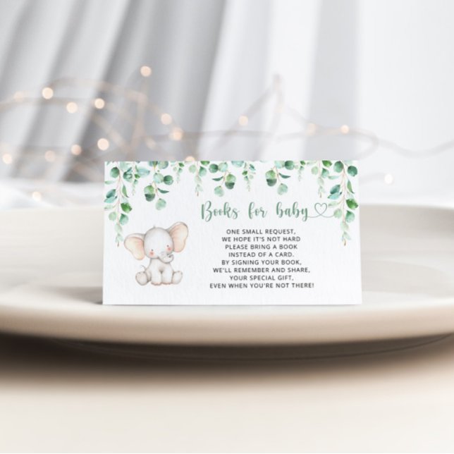 Livros de elefantes para cartões de bebê (Criador carregado)