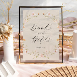 Livros de flor selvagem e Poster de Chá de fraldas