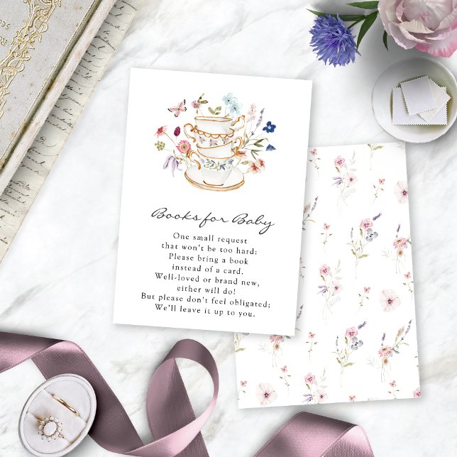 Livros de Flores Selvagens para Cartão de Bebê (Wildflower Books for Baby Card by Painted Paperie
)