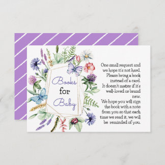 Livros de Flores Selvagens para Cartão de Bebê