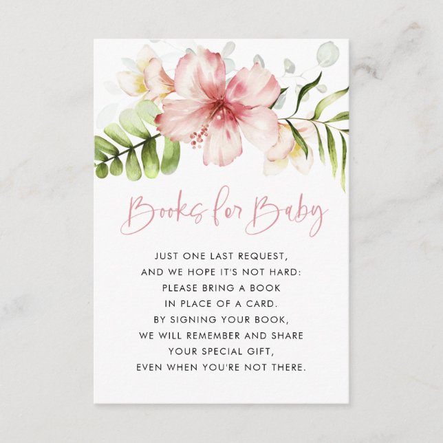 Livros de Flores Tropicais para Cartão de Bebê, Pe (Frente)