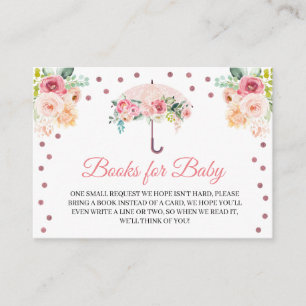 Livros de Guarda-chuvas rosa para cartão de gabine