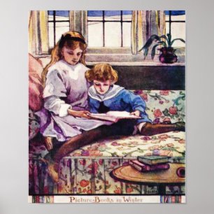 Livros de Imagens na Impressão de Inverno de Arte