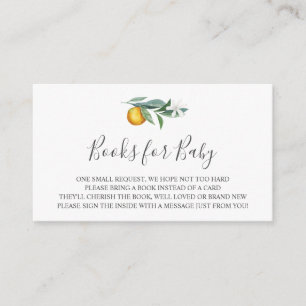 Livros de Laranjas para Cartão de Inserção de Bebê