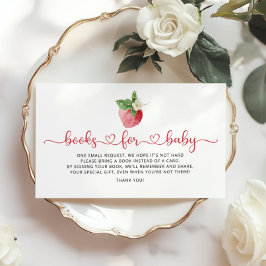 Livros de morango para cartão de passagem para beb