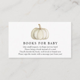 Livros de Pumpkin Branco para o Cartão de Inserção