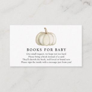 Livros de Pumpkin Branco para o Cartão de Inserção