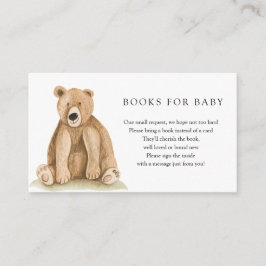 Livros de Urso de Madeira para Cartão de Inserção