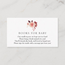 Livros do Autumn Burgundy para o Cartão de Recepçã