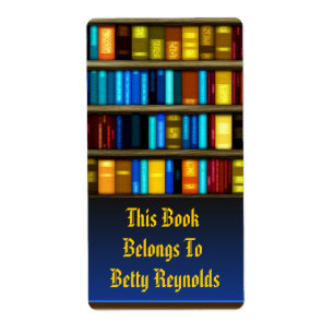 Livros em etiquetas da etiqueta do Bookplate da