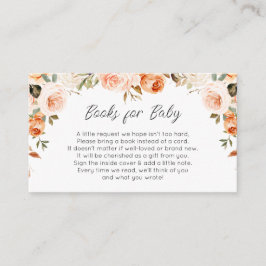 Livros florais de outono para cartão de bebê