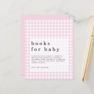 Livros Gingham Rosa de Orçamento para Receptácul
