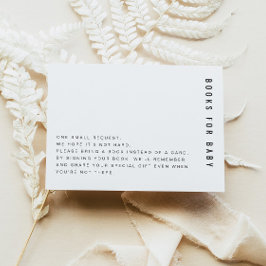 Livros modernos e minimalistas para cartão de bebê