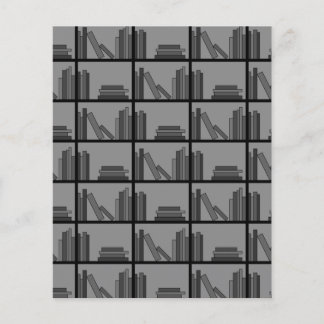 Livros na Shelf. Cinza e preto.