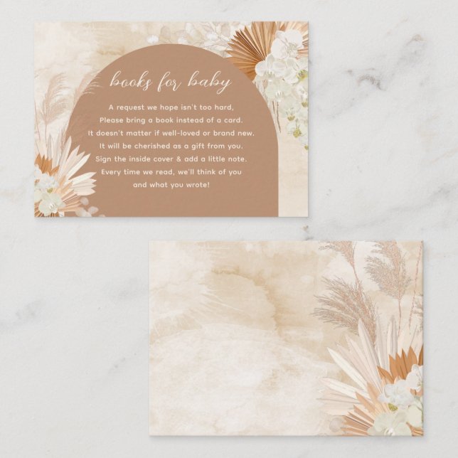 Livros Neutros Pampas Para Cartão De Bebê (Frente/Verso)