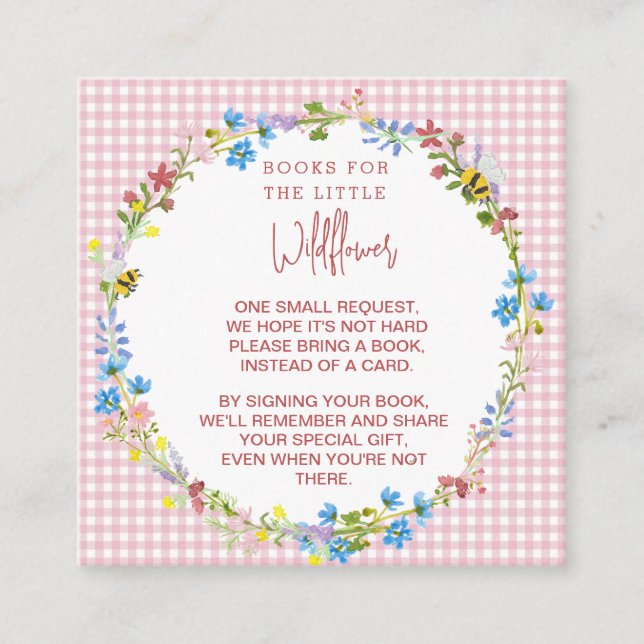 Livros Para A Pequena Flor Selvagem - Cartão De Al (Frente)