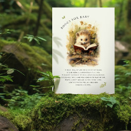 Livros para a placa receptáculo Hedgehog do Chá de