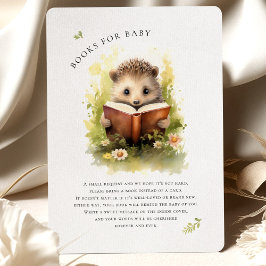 Livros para a placa receptáculo Hedgehog do Chá de