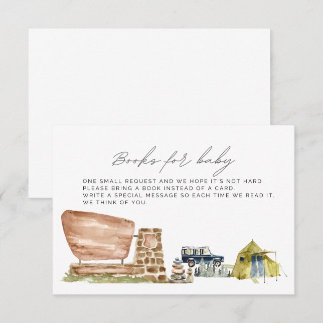 Livros Para Bebê, Cartão de Chá de fraldas, Nação (Frente/Verso)