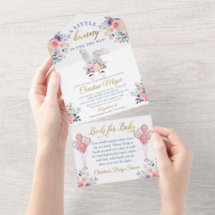 Livros para Bebê Chamada Floral Coelho Rosa para C