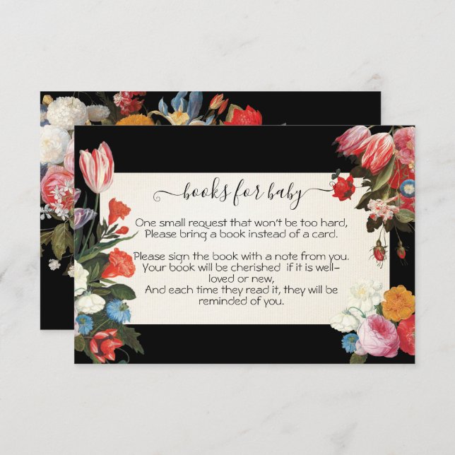 Livros para Bebê é Cartão de Chá de fraldas Bloomi (Frente/Verso)