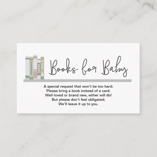 Livros para Bebê em vez de Cartões Sexo Neutro (Frente)