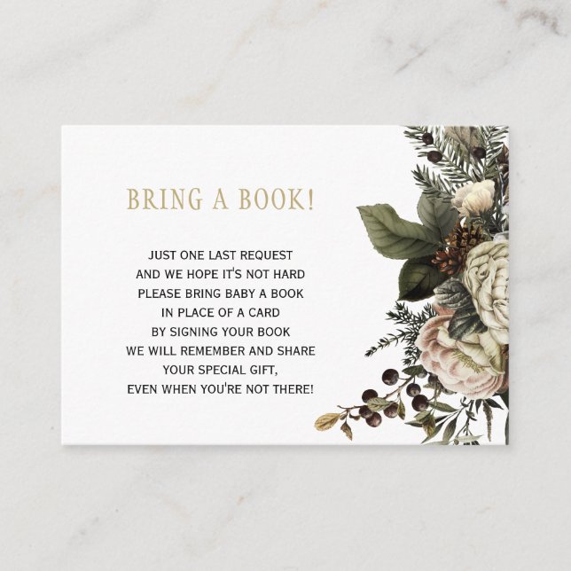 Livros para bebês verdes trazem um cartão de inser (Frente)