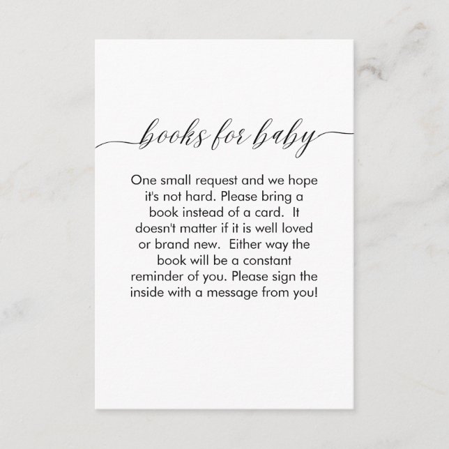 Livros Para Cartão De Bebê Simples Moderno E Minim (Frente)