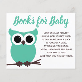 Livros para Chá de fraldas de Teal Owl para Bebê C