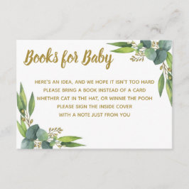 Livros para o cartão de inserção do Baby Shower Gr