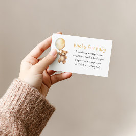 Livros para o cartão de pedido de ursinho fofo par