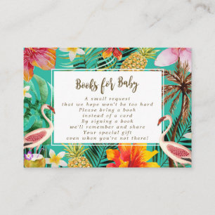 livros para o flamingo do cartão do pedido do bebê