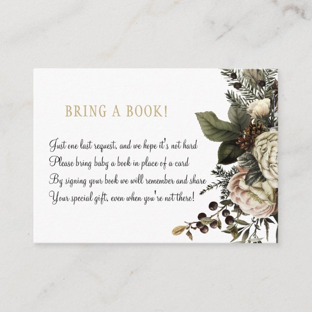 Livros para o floral de bebês trazem um cartão de  (Frente)