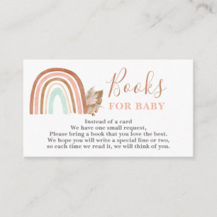 Livros rosa-arco-íris para o cartão de menina