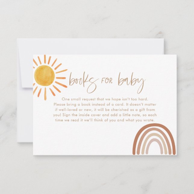 Livros Sunshine para Cartão de Bebê | Inserção de  (Frente)