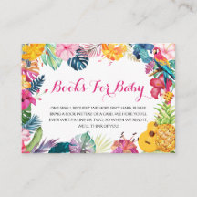 Livros tropicais de Luau para cartão de gabinete p