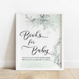 Livros Verdes do Sage Eucalyptus para Poster bebê