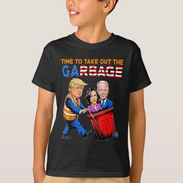 Lixo Para Camisa Trump 2024 Hora De Levar Para For (Frente)