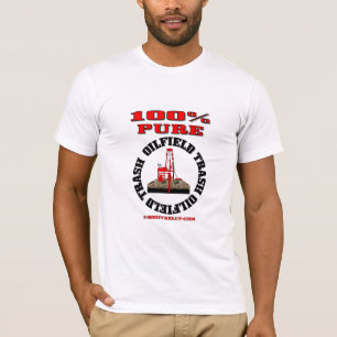 Lixo puro do campo petrolífero de 100%, t-shirt d