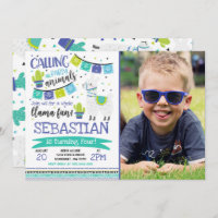 Llama Birthday Convite à Festa Inteira de Diversão