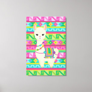llama Canvas Wall Art