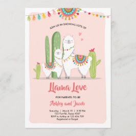 Llama chá de fraldas convite Llama Love Fiesta
