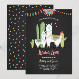 Llama chá de fraldas convite Llama Love Fiesta