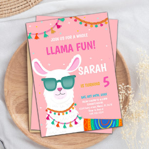 Llama Convite de Aniversário