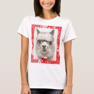 Llama Love T-shirt Feliz dia de os namorados Cute